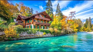 Switzerland 🇨🇭 Walking in Interlaken in Autumn 🍁 Beautiful Swiss Town [upl. by Mraz]