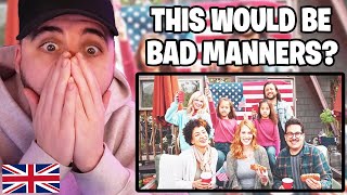 Brit Reacts to 13 Things Americans Consider BAD Manners that SUPRISE Europeans [upl. by Akinoj359]