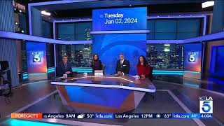 KTLA  KTLA 5 Morning News Early Edition  Breaking News Open  January 2 2024 [upl. by Phenice]