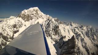 Yverdon aérodrome LSGY  les dents du midi le mont blanc lac de dix le cervin SION LSGS [upl. by Lennie]