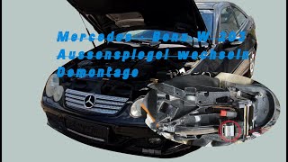 Mercedes  Benz W 203 Aussenspiegel wechseln Demontage [upl. by Alemap]