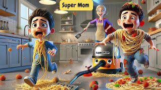 SUPER MOM  Bedtime stories for kids  Moral stories for children  English stories  cartoons [upl. by Dode3]