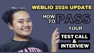 WEBLIO 2024 UPDATE HOW TO PASS YOUR TEST CALL amp INTERVIEW WITH WEBLIO [upl. by Eive324]