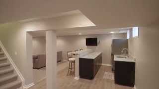 Finished Basement Walkthrough in Northville MI [upl. by Nivlac]