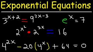 Solving Exponential Equations [upl. by Claude]