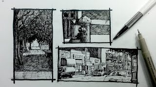 Urban Sketching Series Pt 2  3 ways to frame your Scene [upl. by Atselec137]