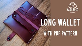 LeatherCrafting Making a Leather Long Phone Wallet [upl. by Maurreen]