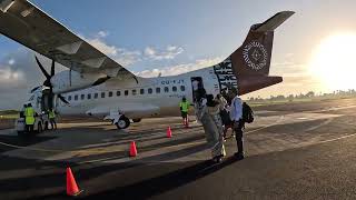 takeoff Nausori Airport Fiji Link atr42 fijiisland fijiairways flyfijiairways airbus GoPro [upl. by Yuht]