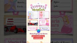 Etiqueta escolar shorts tutorial canva etiquetaspersonalizadas [upl. by Adelaide]