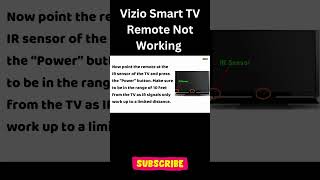 Vizio Smart TV Remote Not Working shorts shortsvideo [upl. by Harrell553]