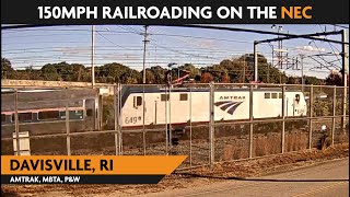 Davisville Rhode Island USA  Virtual Railfan LIVE [upl. by Anadal398]