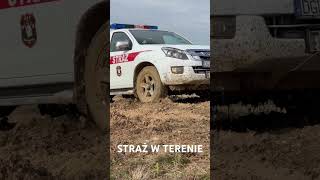 Szkolenie strażwterenie 4x4 offroad osp psp strażpożarna car firetruck fire straż isuzu [upl. by Aetnahs144]