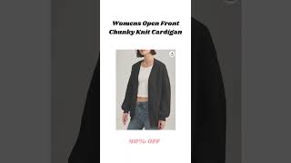 Womens Open Front Chunky Knit Cardigan Oversized Soft Long Sleeve Sweater for Fall Winter fashion [upl. by Pratt679]