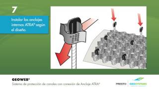 Guía animada de instalación para GEOWEB Protección de Canales con Anclaje ATRA [upl. by Enytsirk]