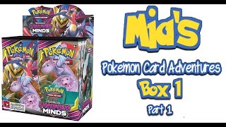 Pokemon Cards  Sun amp Moon  Unified Minds Booster Box Opening Part 1 of 2 [upl. by Sinegra]