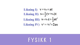 Fysikk med Eivind ep 6  Utledning av bevegelseslikninger Fysikk 1 [upl. by Anihsak333]