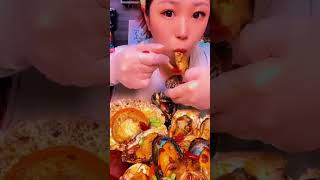 Sea urchin mukbang asmr share food subscribe yummy chicken eating subscribe shortvideo [upl. by Holli]