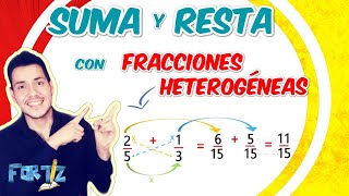 SUMA Y RESTA CON FRACCIONES HETEROGÉNEAS Explicación Súper Fácil😃😃😃 [upl. by Sousa295]