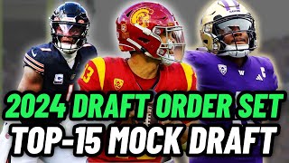 2024 NFL Mock Draft Top15 amp Impact on Fantasy Football Rookie Drafts  fantasyfootball [upl. by Nagiem826]