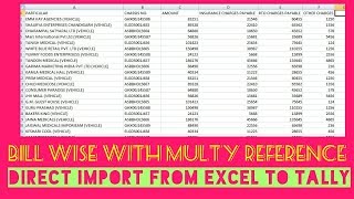 How to Import Bill Wise Entries with Multiple References in Tally ERP 9 [upl. by Elrebma]