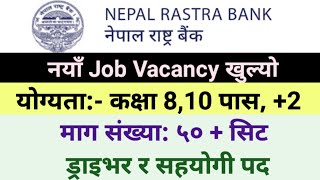 Nepal Rastra Bank Vacancy 2081 Nrb vacancy for driver amp helper 2024 [upl. by Gader786]