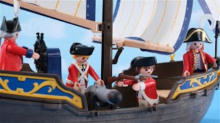 Playmobil Pirate and Redcoat Caravel Ship Bastion and Pirate Raiders with extra Pirate Figures [upl. by Kumar]