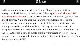 Viruses Endogenous Retroviruses Evolution Ageing Disease Technology [upl. by Lasyrc]