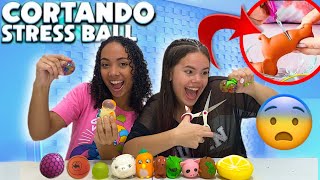 CORTANDO e ABRINDO as STRESS BALL ABRIMOS OS FIDGET TOYS [upl. by Kata]