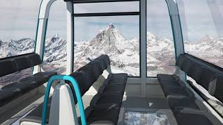 Zermatt Bergbahnen AG  LEITNER ropeways Matterhorn glacier ride II [upl. by Nayrda]