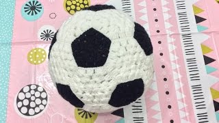 اروع كرة قدم بالكروشي How to Crochet a Round Football [upl. by Ahsaf10]