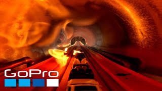 GoPro Race Through a Flaming Hot Wheels Track [upl. by Inami]