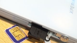 SONY XPERIA Z How to Insert Sim Card [upl. by Noguchi182]