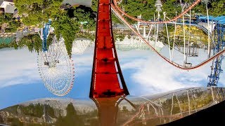 Riding Looping Star Roller Coaster Multi Angle 4K POV Nagashima Spaland Japan [upl. by Teews33]