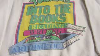 Tmnt Teenage Mutant Ninja Turtles Vintage Into The Books Reading Writing Sweater [upl. by Avron733]