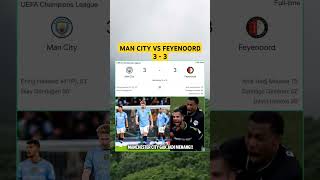 Man City vs Feyenoord 3  3 shorts shortvideo [upl. by Annorah]