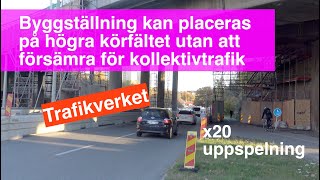 Trafikflöde trafikplats Nyboda i rusningstrafik [upl. by Nryhtak521]