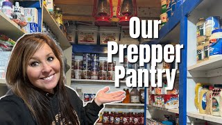 Prepper Pantry ✨2024✨ Food Storage Ideas  ‼️‼️Emergency Pantry‼️‼️ [upl. by Aelhsa769]