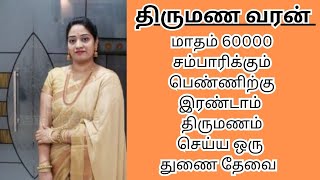 DEVADHARSHINI 36  60000 INCOME  second marriage  second marriage tamil  TMS483 [upl. by Ivor]