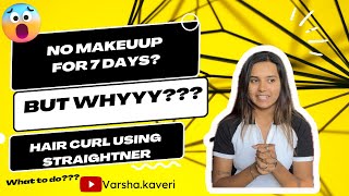 Hair curl using straightener  straightenercurling youtube hairtutorial varshakaveri [upl. by Niltiak]