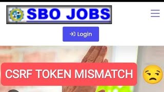 CSRF TOKEN MISMATCH இக்கு தீர்வு How to solve CSRF TOKEN MISMATCH  sbo sbotvm onlinejobtamil [upl. by Ydassac]