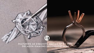 Featuring an exquisite making of a 17carats Decagon Diamond Engagement Ring [upl. by Norine]