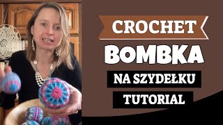 CROCHET TUTORIAL BOMBKA TURKUSOWA szydełkowa obudowa dla styropianowej bombki o średnicy 7 cm [upl. by Cathrine]