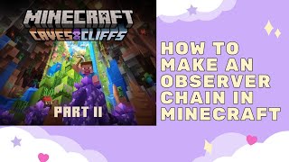 How To Make An Observer Chain In Minecraft  How To Make Observer In Minecraft [upl. by Krigsman197]