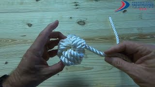 How to Tie a Monkeys Fist ⎹ Step by step  Professional Yacht Training USA [upl. by Nathalia774]