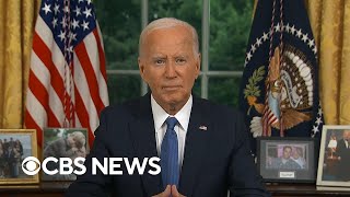 Biden gives first Oval Office address since ending 2024 reelection bid  Special Report [upl. by Enelad]