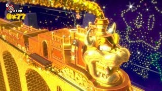 Super Mario 3D World 100 Walkthrough  World 5 Gold Train Bonus Level [upl. by Idisahc108]