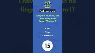 TEST YOUR BRAIN  I jump but never run and I have a ring but no finger What am I  riddler15 [upl. by Nirehtac]