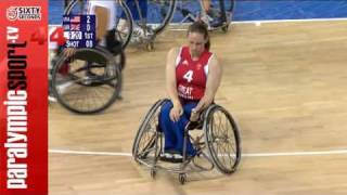 Wheelchair Basketball Women Prelim USA vs GB  Beijing 2008 Paralympic Games [upl. by Oniskey]