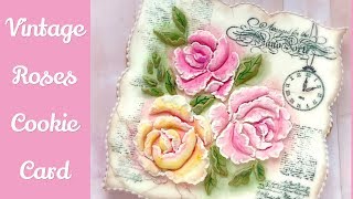 Vintage Roses Cookie Card💐 [upl. by Cheadle]