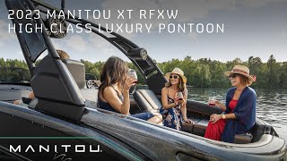 2023 Manitou XT Rear Facing X Treme Windshield High class luxury pontoon [upl. by Mackler674]